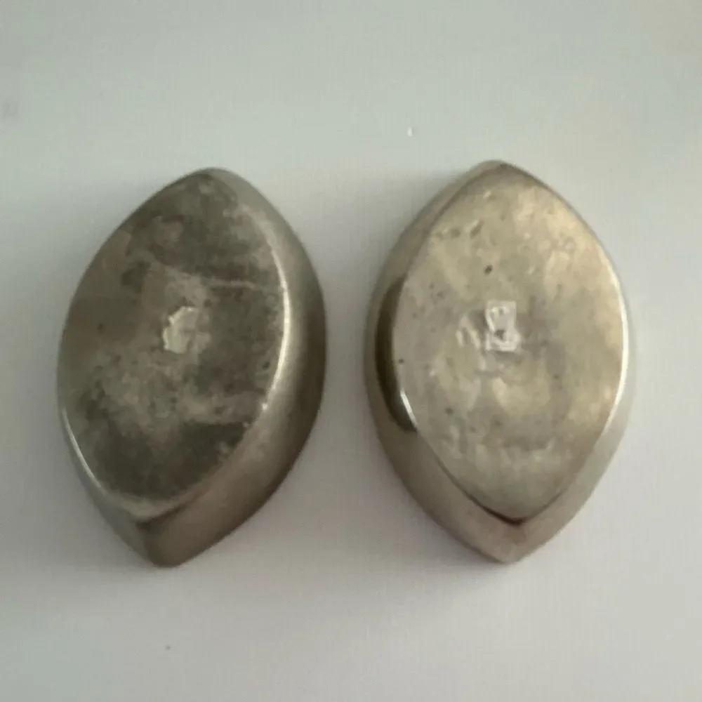 Pewter Football Shaped Trinket Dishes